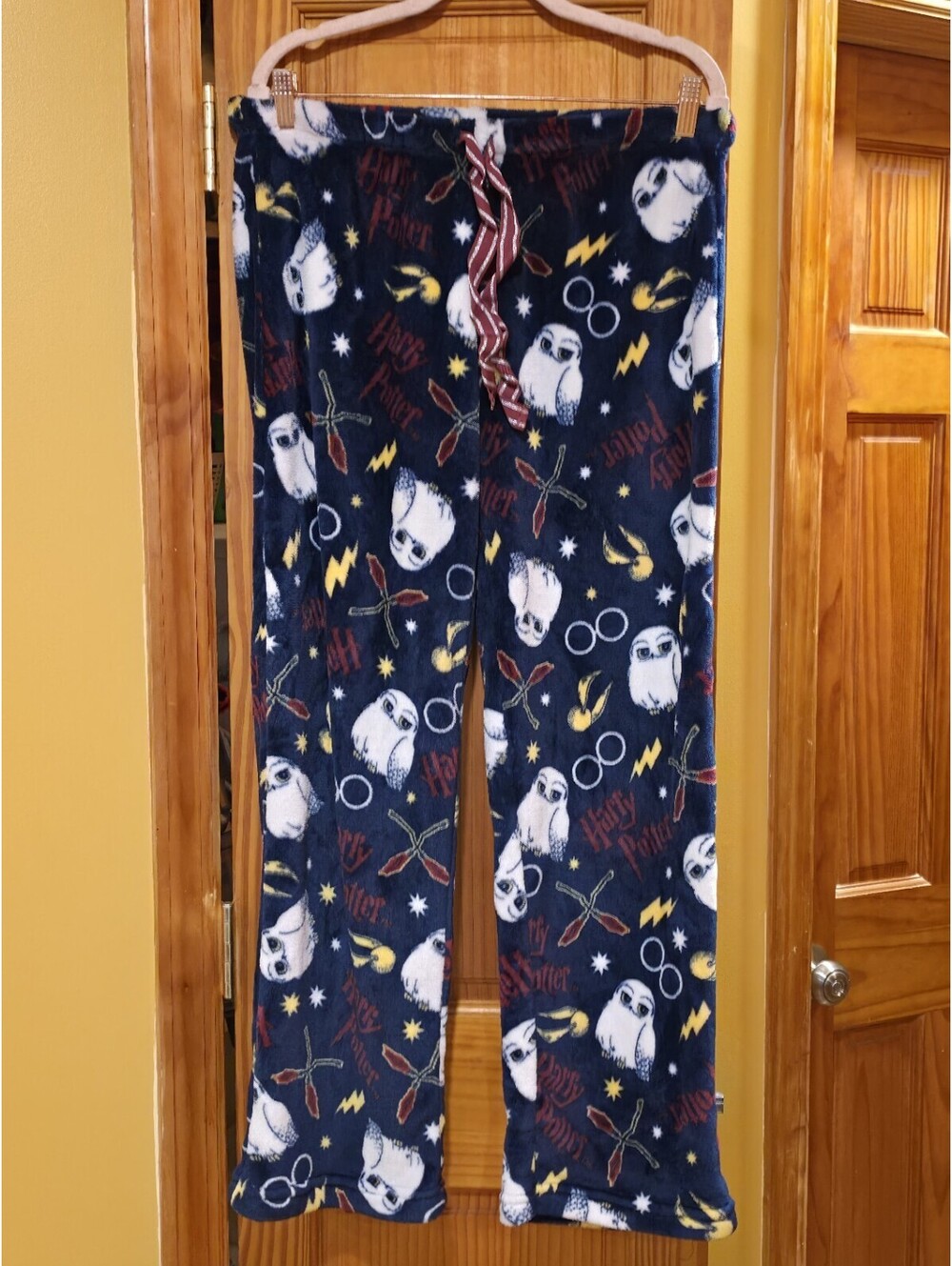 Ladies Harry Potter Hogwarts Lounge Pants, Sleepwear Pajamas Size XL Soft Fleece